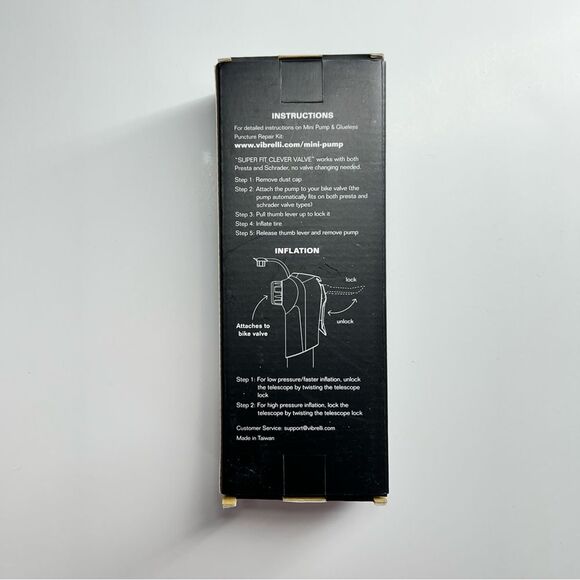 Vibrelli Mini Bike Pump Glueless Puncture Repair Kit Fits Presta & Schrader Bike - Picture 7 of 8